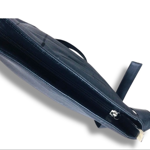 Salvatore Ferragamo Shoulder Bag Black Nylon Leather Trim Italian - Picture 10 of 12